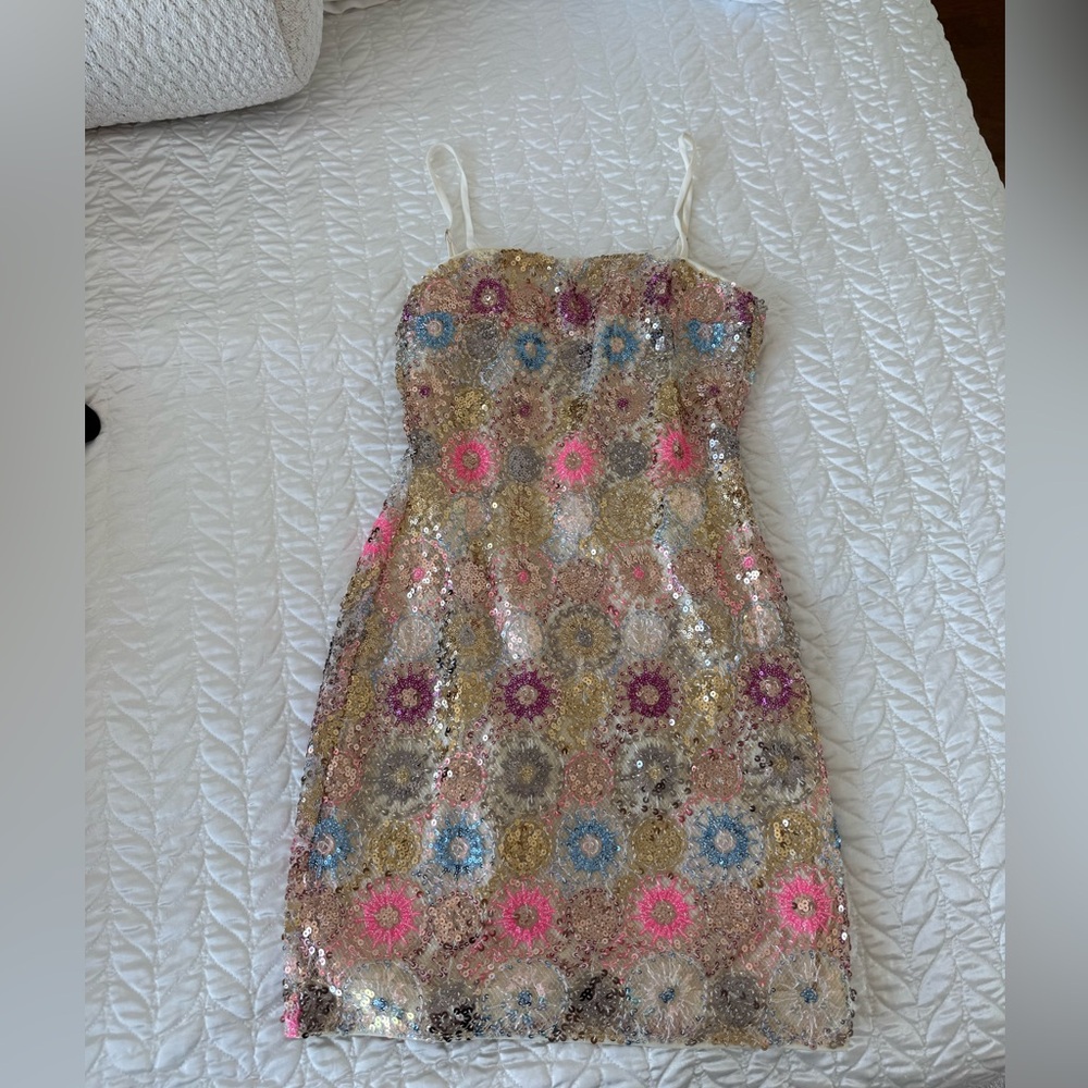 12th Tribe Sequin Multi-Color Gold Party Jacket